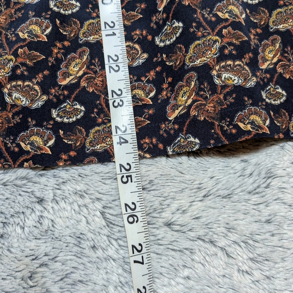 NEW Doen Silk Blouse Top Navy Paisley Floral XL 100% Silk - Picture 6 of 10